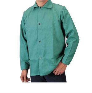NWT Mens 9 oz. Green Flame Resistant Cotton Welding 30" Jacket